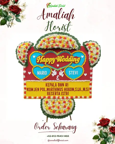 Papan Bunga Pernikahan Muara Awang